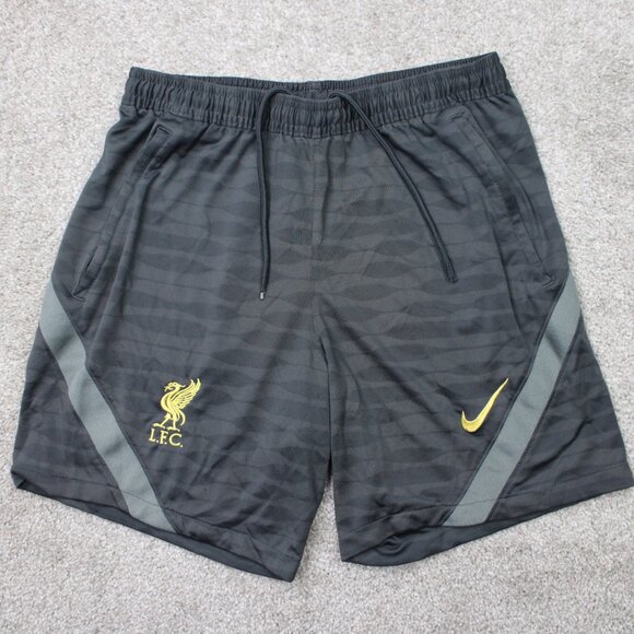 Nike Liverpool FC Shorts Mens Large Black Dri-Fit L.F.C Training Drawstring - Picture 1 of 13